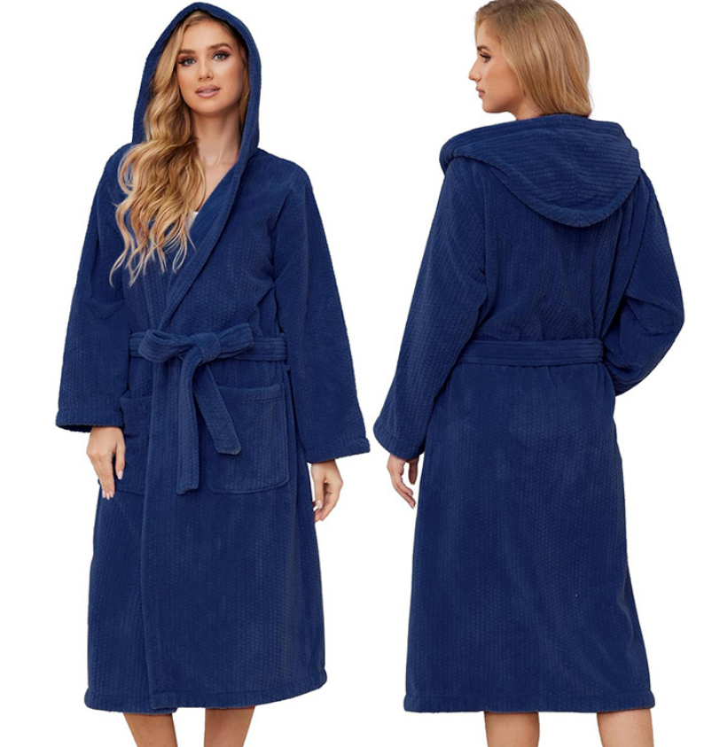 MOSHU Hooded Robes for Women Soft Long Towel Bathrobes Quick Dry yet Warm Men Womens Robe with Pockets