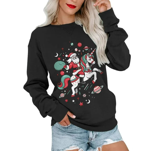 MOSHU Casual Womens Sweatshirts Crewneck Long Sleeve Tops Oversized Pullover Sweatshirt for Women