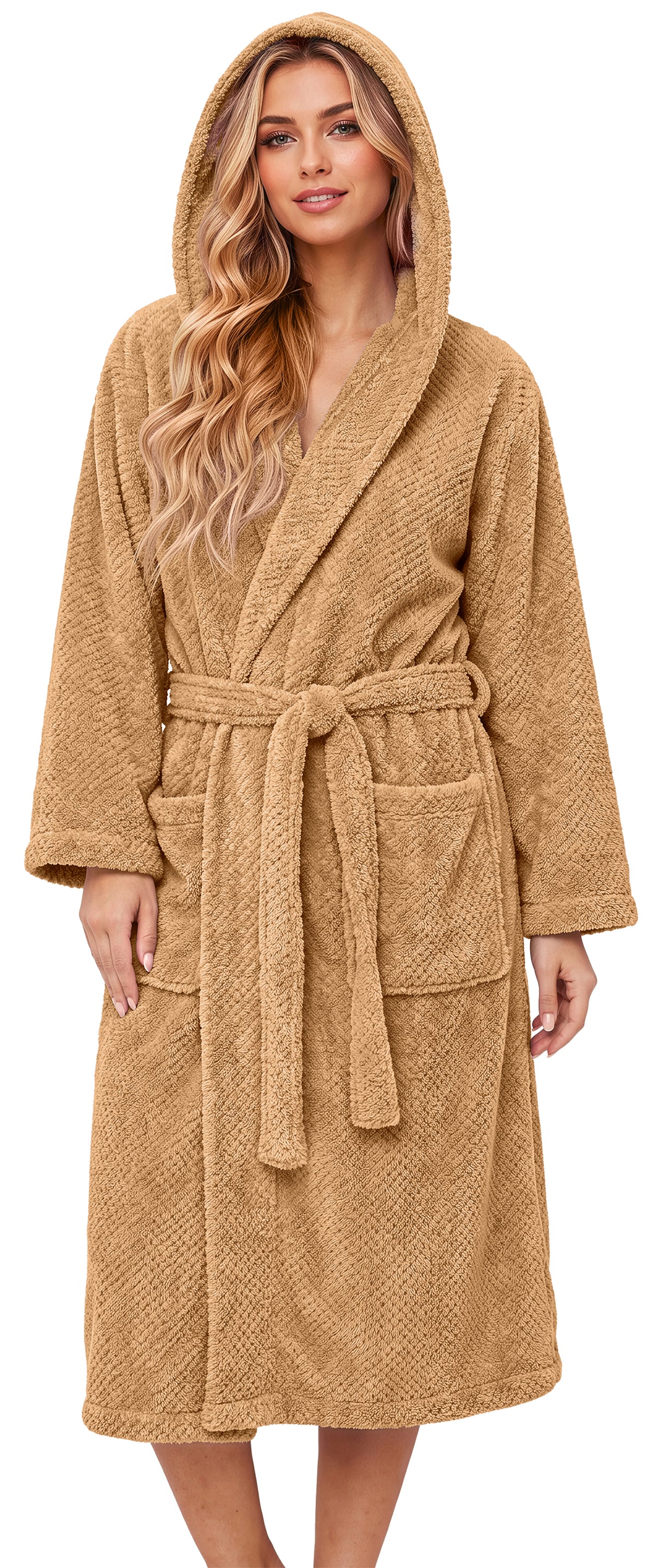 MOSHU Hooded Robes for Women Soft Long Towel Bathrobes Quick Dry yet Warm Men Womens Robe with Pockets