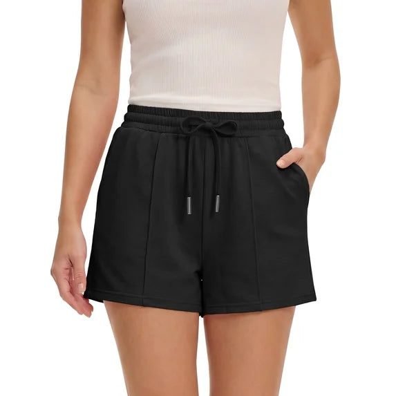 MOSHU Shorts for Women Drawstring Waist Women Shorts Summer Casual Shorts with Pockets