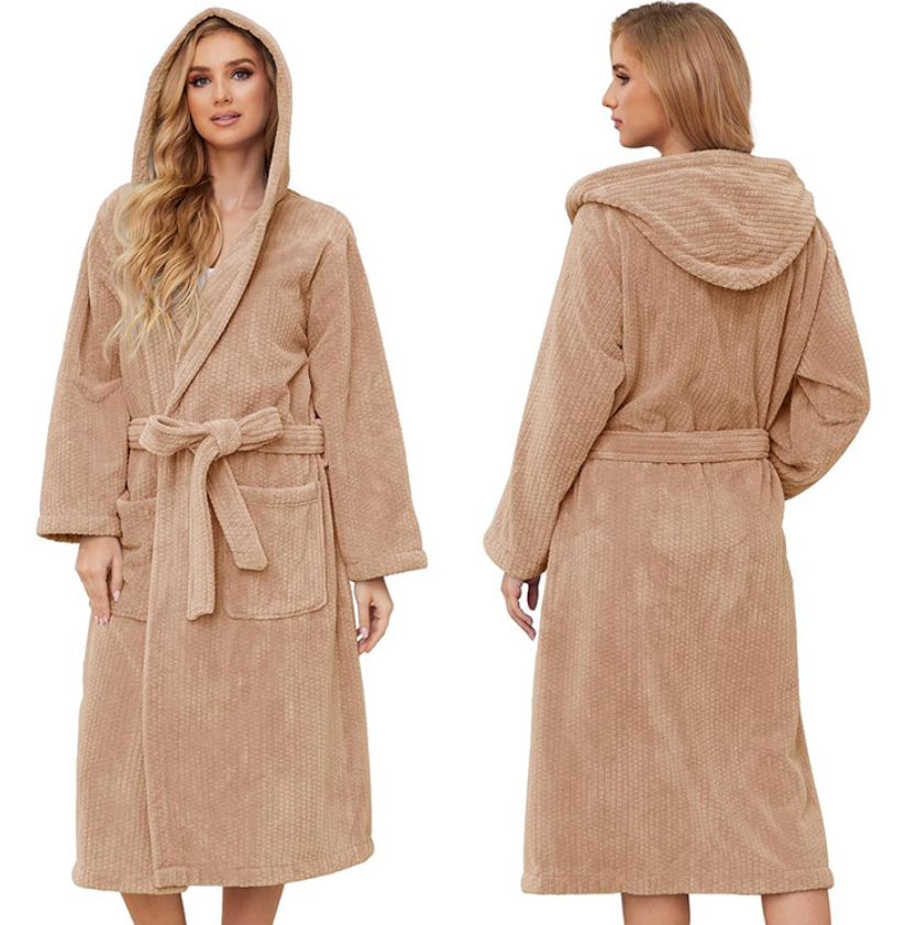 MOSHU Hooded Robes for Women Soft Long Towel Bathrobes Quick Dry yet Warm Men Womens Robe with Pockets