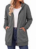 MOSHU Women Zip Up Hoodies Long Sleeve Cotton Fleece Sweatshirts for Women Casual Hooded Jackets Fall Tops with Pockets