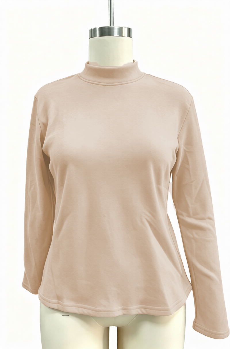 MOSHU Sweatshirts for Women Mock Neck Long Sleeve Shirts Lightweight Casual Pullover Sweatshirts Fall Womens Tops