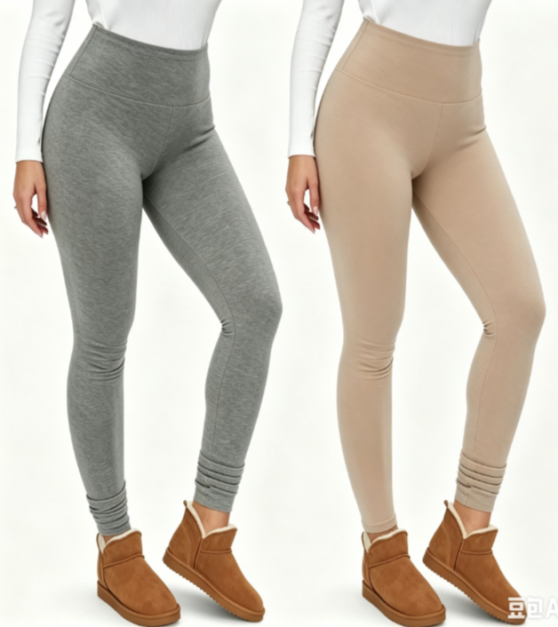 MOSHU 2 Pack Leggings for Women High Waisted Fleece Lined Leggings Thermal Yoga Pants Winter Warm Tummy Control Workout Pants