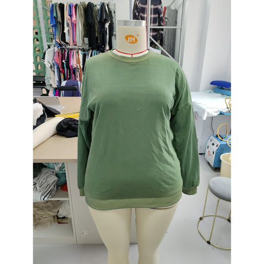 MOSHU Cotton Womens Sweatshirts Crewneck Long Sleeve Tops Vintage Print Pullover Seatshirts for Womens Loose Fit
