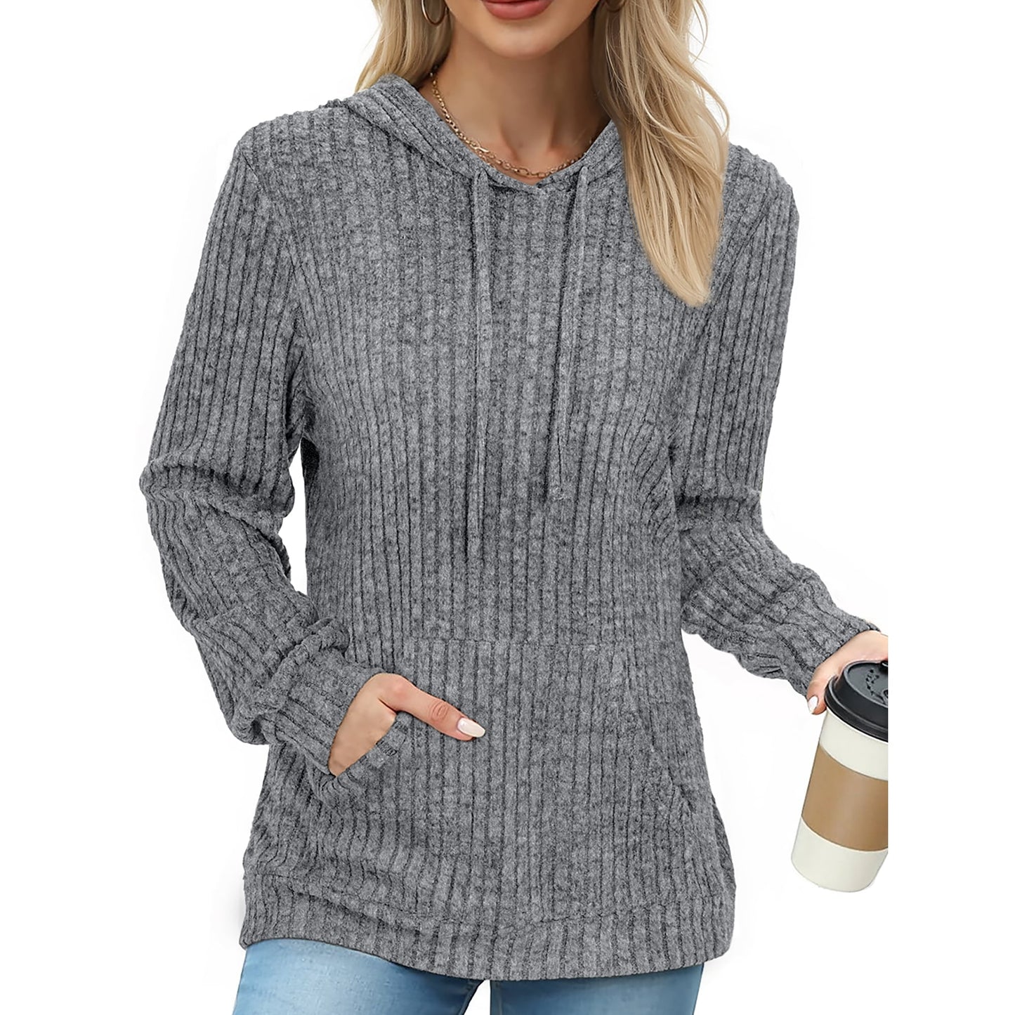 MOSHU Loose Hoodies for Women Casual Fall Tops Long Sleeve Womens Sweatshirts Pullover Fashion Shirts with Pocket