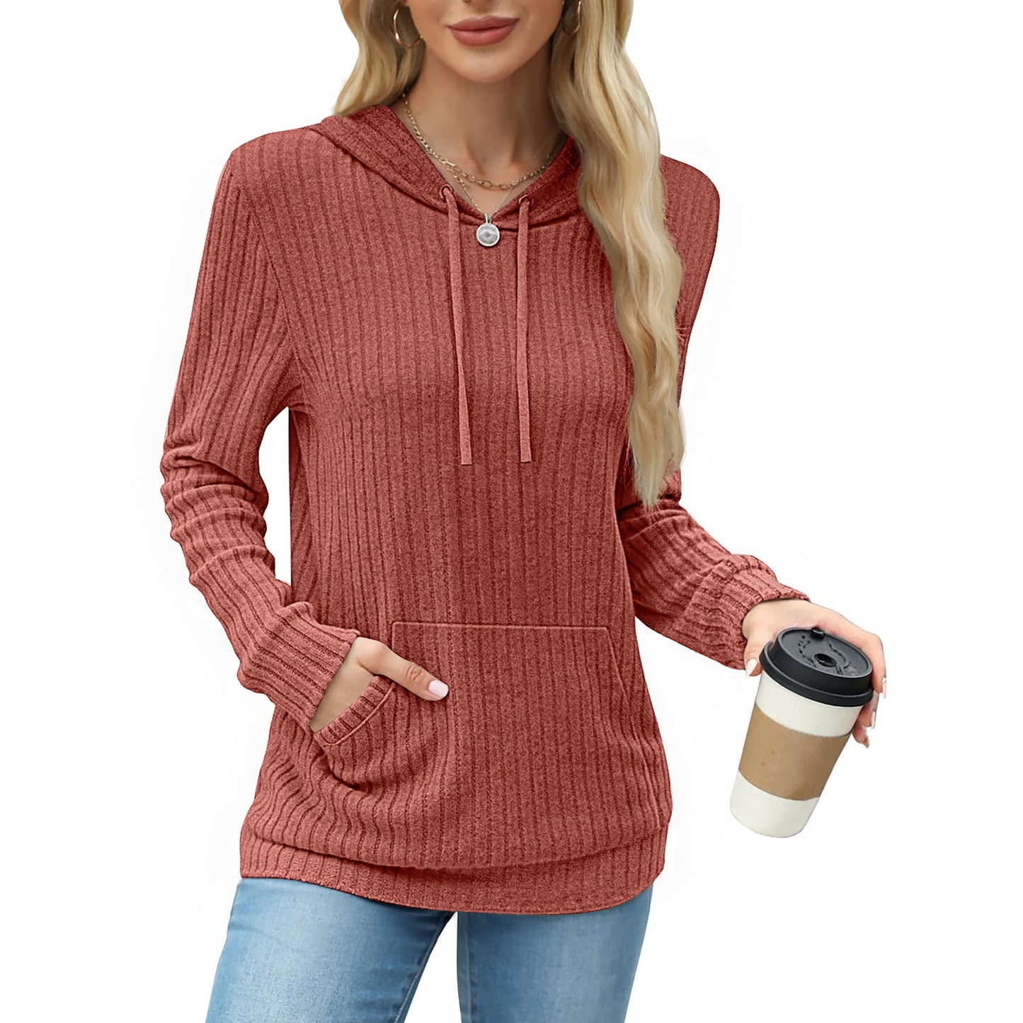 MOSHU Loose Hoodies for Women Casual Fall Tops Long Sleeve Womens Sweatshirts Pullover Fashion Shirts with Pocket