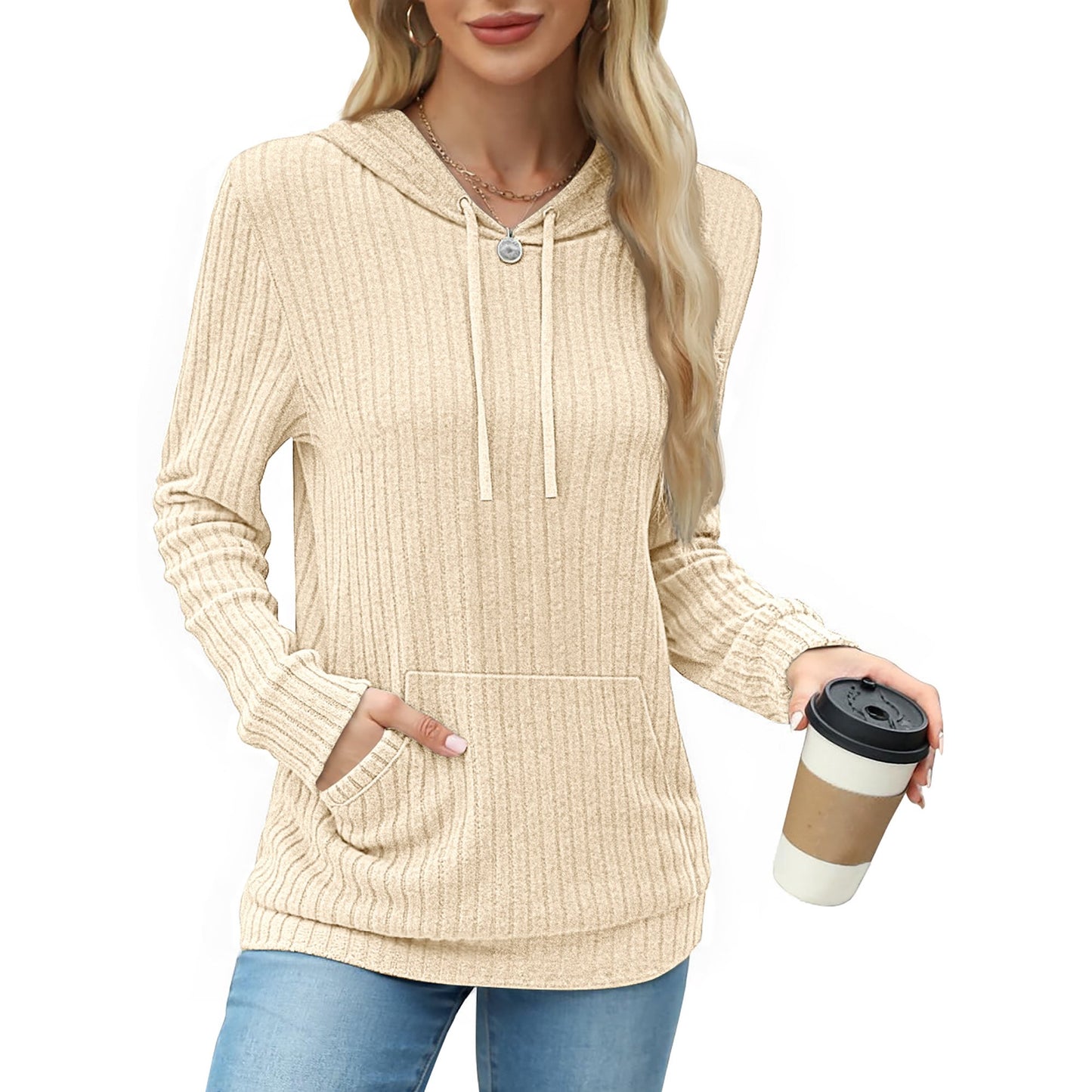 MOSHU Loose Hoodies for Women Casual Fall Tops Long Sleeve Womens Sweatshirts Pullover Fashion Shirts with Pocket