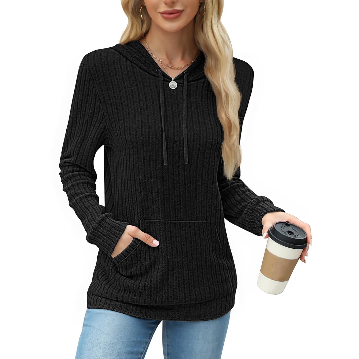 MOSHU Loose Hoodies for Women Casual Fall Tops Long Sleeve Womens Sweatshirts Pullover Fashion Shirts with Pocket