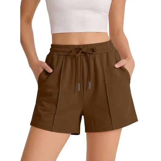 MOSHU Shorts for Women Drawstring Waist Women Shorts Summer Casual Shorts with Pockets
