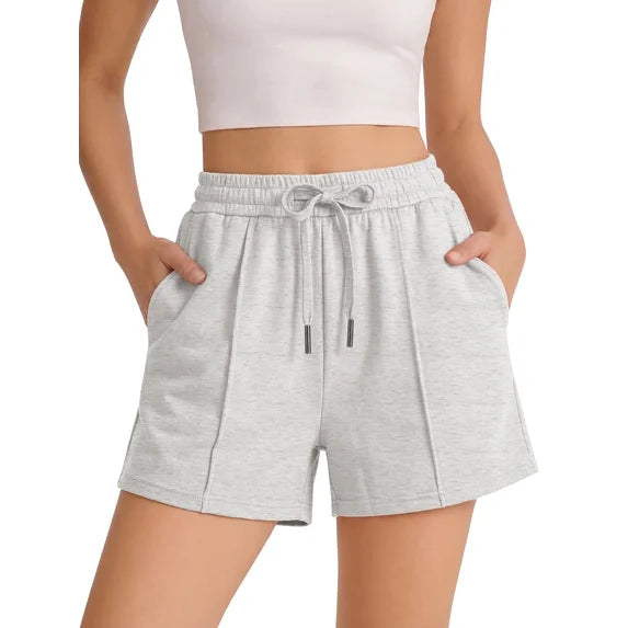 MOSHU Shorts for Women Drawstring Waist Women Shorts Summer Casual Shorts with Pockets