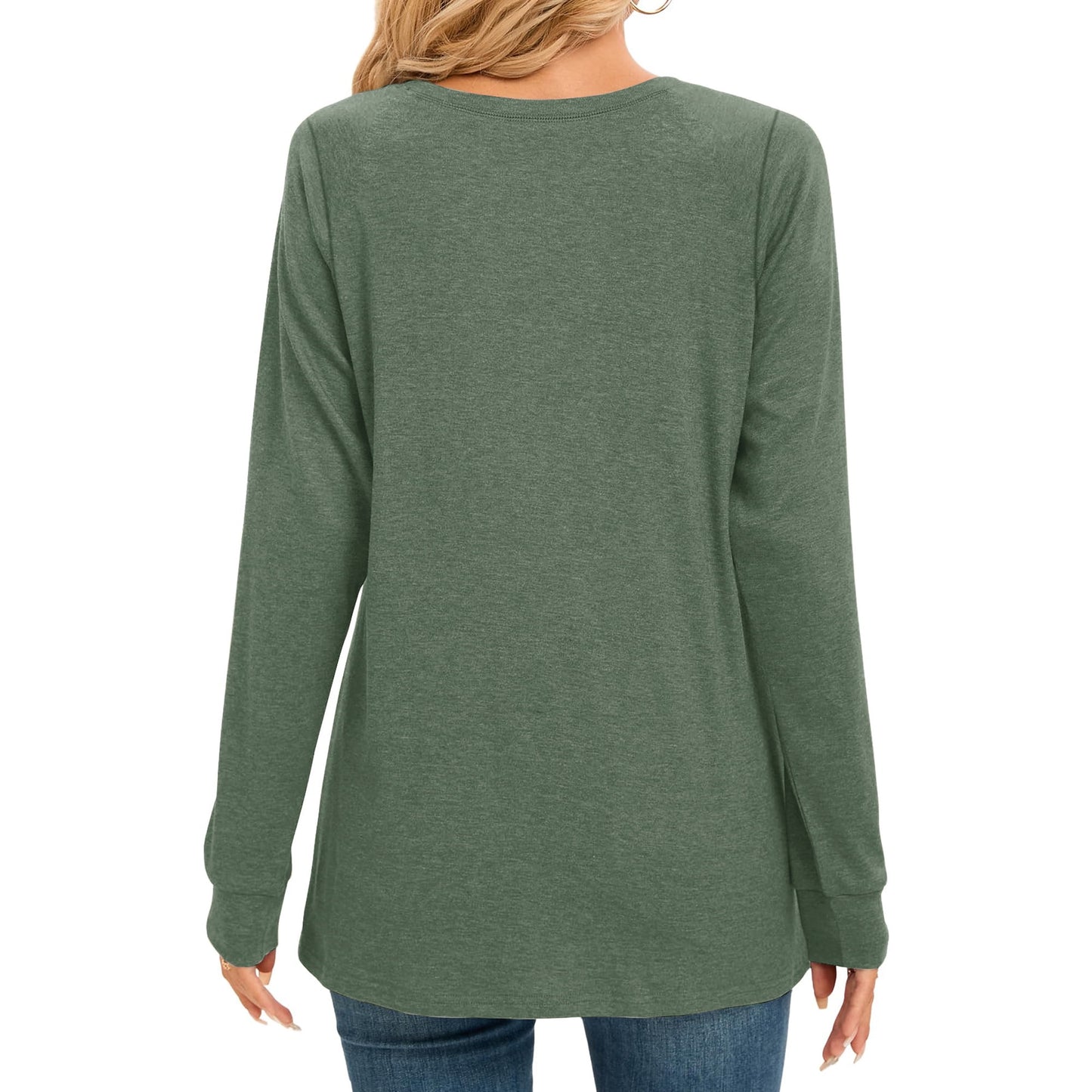 MOSHU Pleated Womens Tunic Tops Casual Dressy Blouses Fashion Long Sleeve Shirts for Women