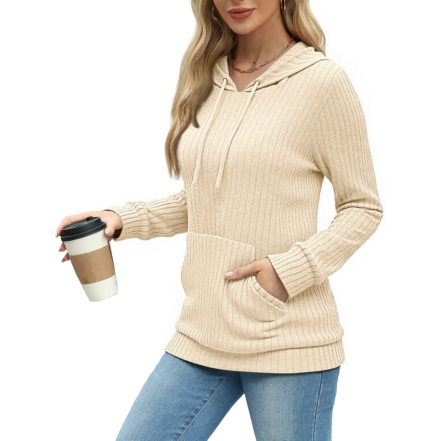 MOSHU Loose Hoodies for Women Casual Fall Tops Long Sleeve Womens Sweatshirts Pullover Fashion Shirts with Pocket