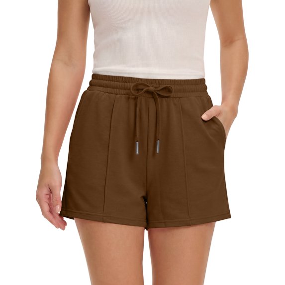 MOSHU Shorts for Women Drawstring Waist Women Shorts Summer Casual Shorts with Pockets