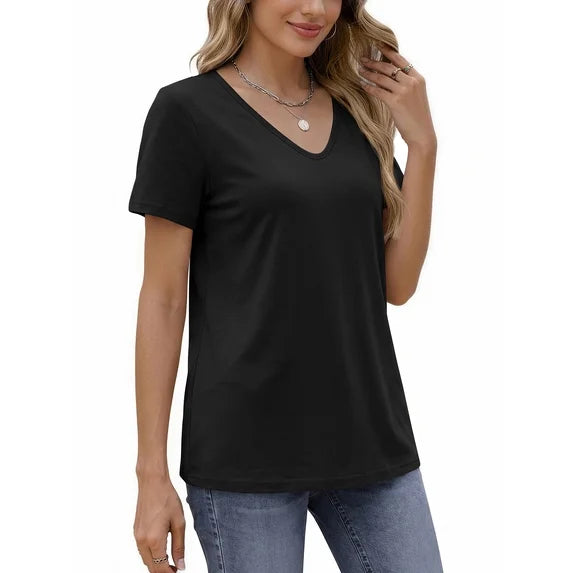 MOSHU 3 Pack T-Shirts for Women Short Sleeve Summer Womens Tops Casual Women T-shirts Summer Outfits