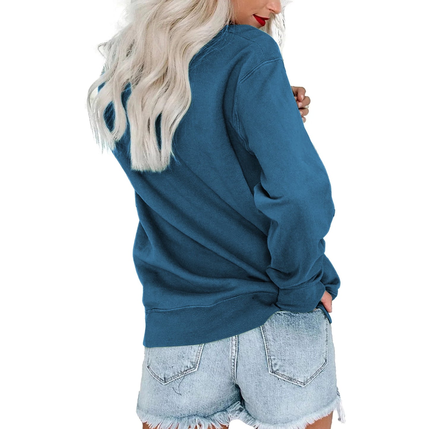 MOSHU Christmas Sweatshirt for Women Crewneck Long Sleeve Tops Casual Womens Sweatshirts Oversized Pullover